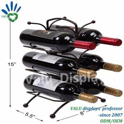 Large Capacity Countertop Metal Wine Bottle Rack