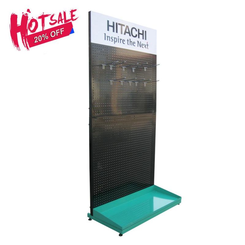 Century Factory Price Customized Floor Display Stand Metal Pegboard Rack