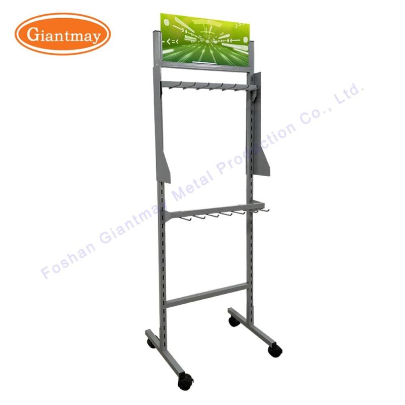 Giantmay Free Standing Retail Shop Metal Display Rack for Handbags Scarf Belt Shelf