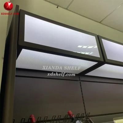 Supermarket Store Furniture Xianda Shelf Carton Package Table Cashier Counter Design