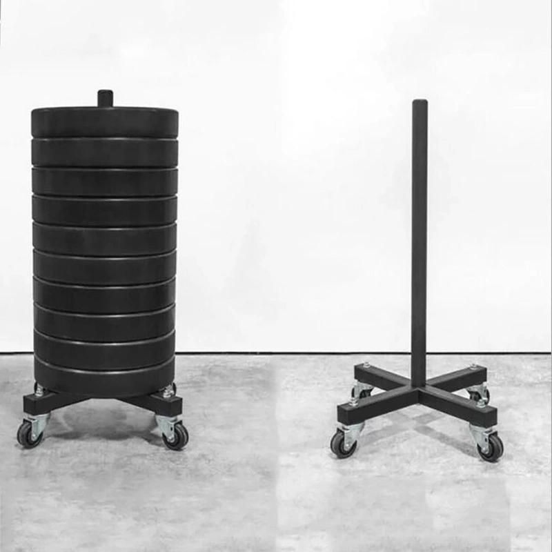 Wholesale Olypic Plates 10 Pieces Ont-R18 Barbell Plate Storage Gym Equipment Barbell Rack Vertical Weight Plate Rack Trolley Holder Bumper Plate Storage Rack