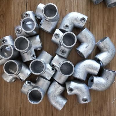 Scaffolding Clamps Galvanized Malleable Cast Iron Key Clamp Pipe Fittings 26.9mm 3 Way 90 Elbow