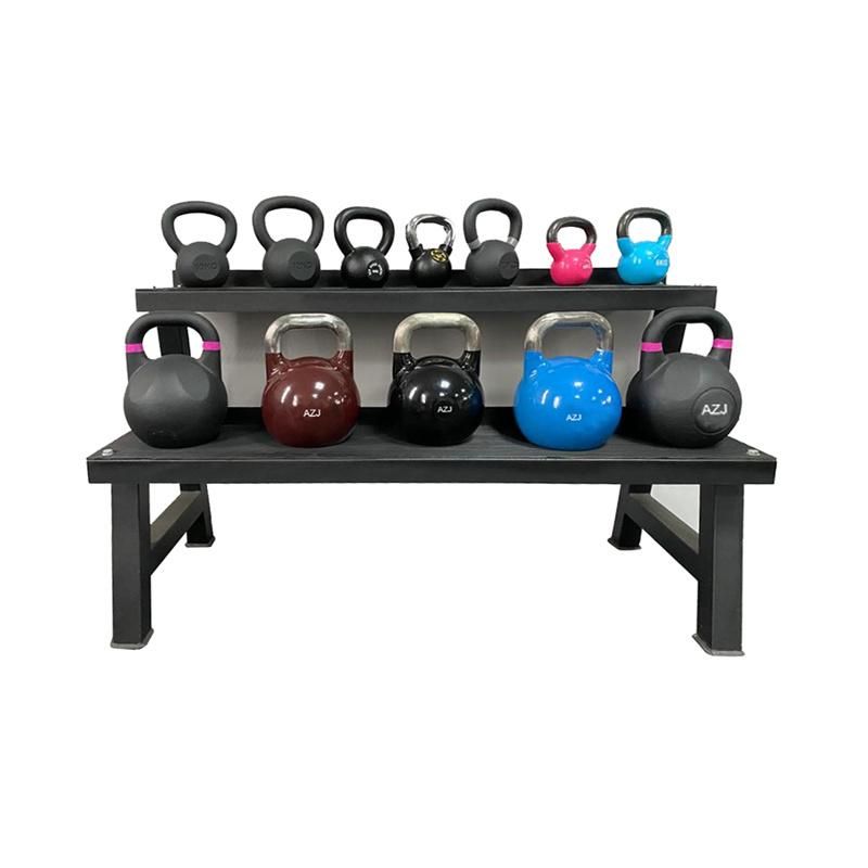 AZJ Fitness Double Layer Best Sale Multifunction Equipment Kettlebell Storage Rack