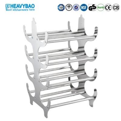 Heavybao High Quality Hotel Restaurant Stainless Steel Wine Rack