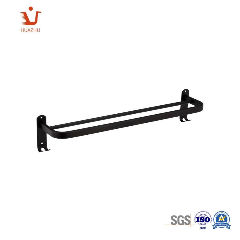 Modern Design Black Towel Shelf / Towel Bar for Bathroom Application