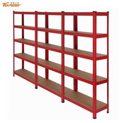 Red Multipurpose Home MDF Board Store Shelf