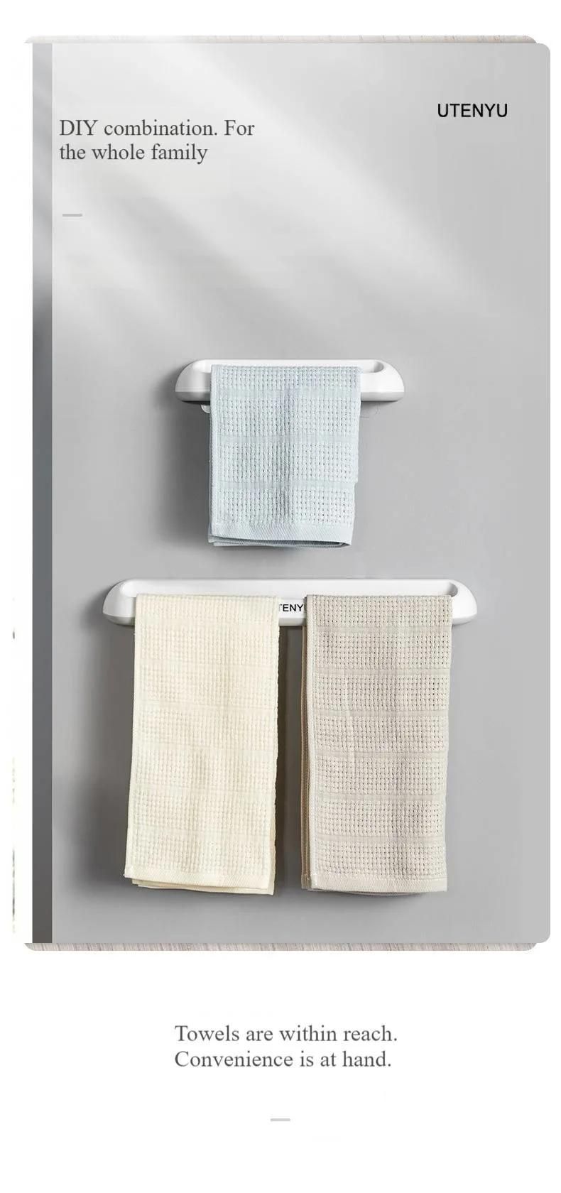 Wall-Mounted Bathroom Plastic Towel Rack