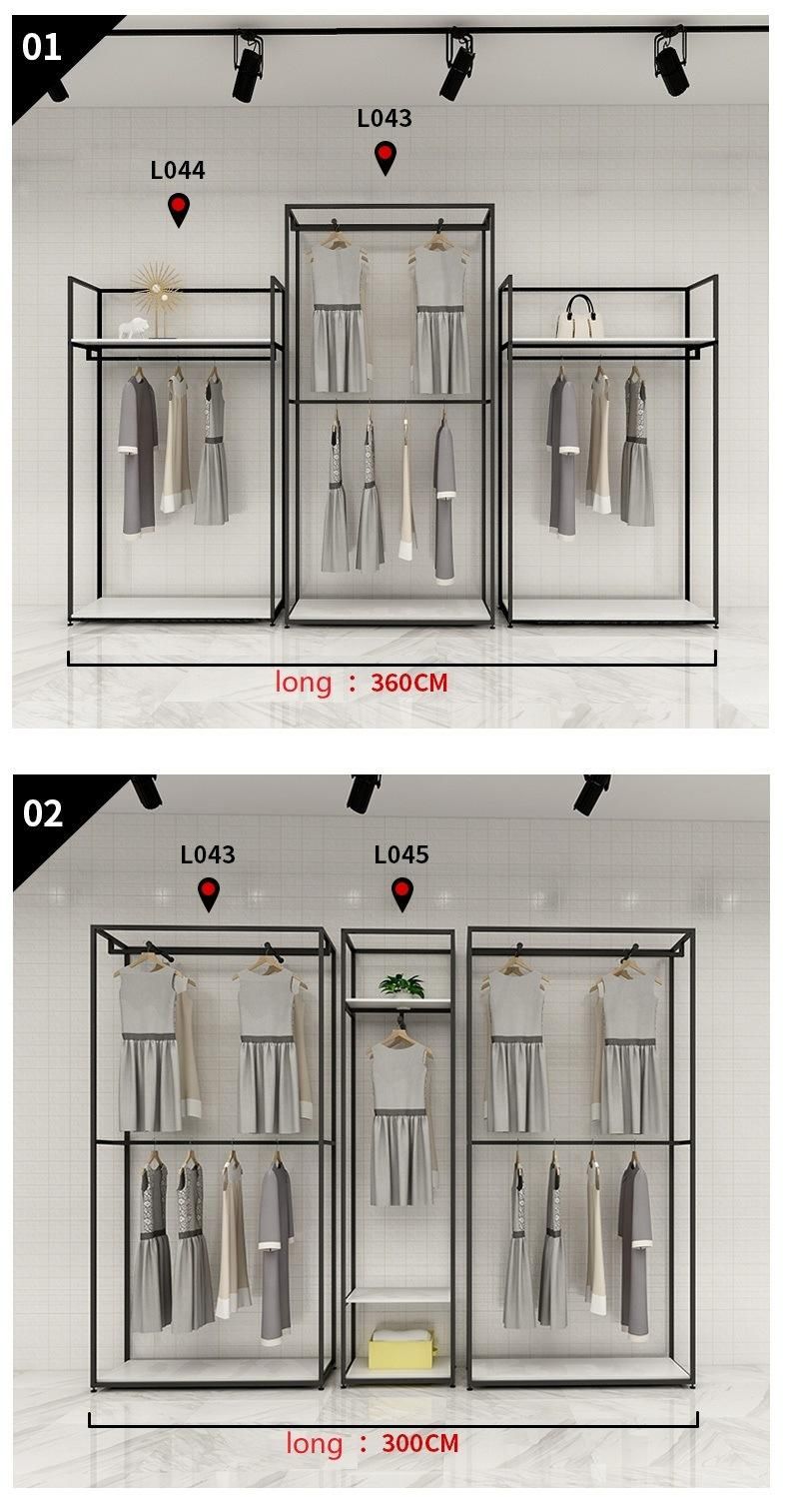 Wholesale Boutique Clothing Store Wall Furniture Display Apparel Display Racks