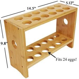 Bamboo Eggs Rack Organizer for Kitchen Storage Bamboo Eggs Carrier/Shelve