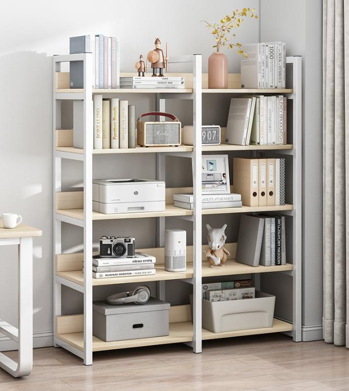 Bookshelf Simple Floor Simple Living Room Wrought Iron Rack Space-Saving Student Home Multi-Layer Storage Rack Small Bookcase