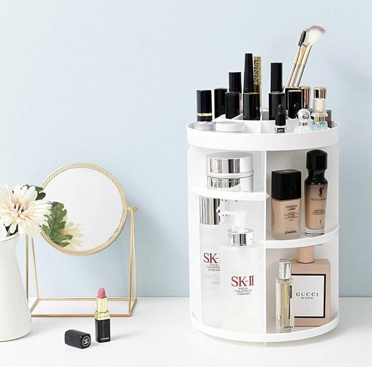 360 Rotating Makeup Organizer Acrylic Display Stand