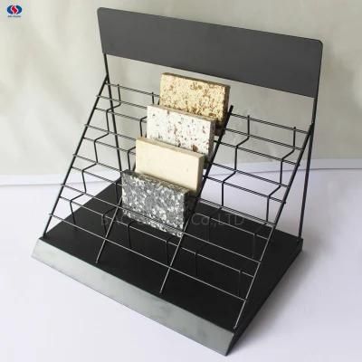 Tabletop Marble Ceramic Tile Shelf Sample Display Racks