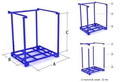 Powder Coating Folding Warehouse Storage Metal Tire Rack for Sale