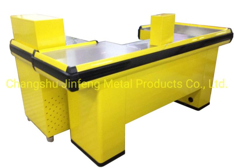 Customized Supermarket Shelf Checkout Counter Cashier Table