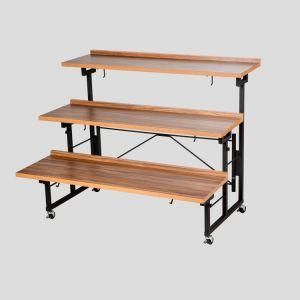 Three Tiers Vegetable and Fruit Display Shelf and Rack