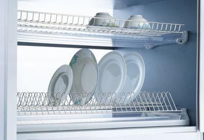 Kitchen Cabinet Cwj235K5-600 Wall Mounted 2 Tiers Metal Dish Rack Built in Dish Racks Plate Racks