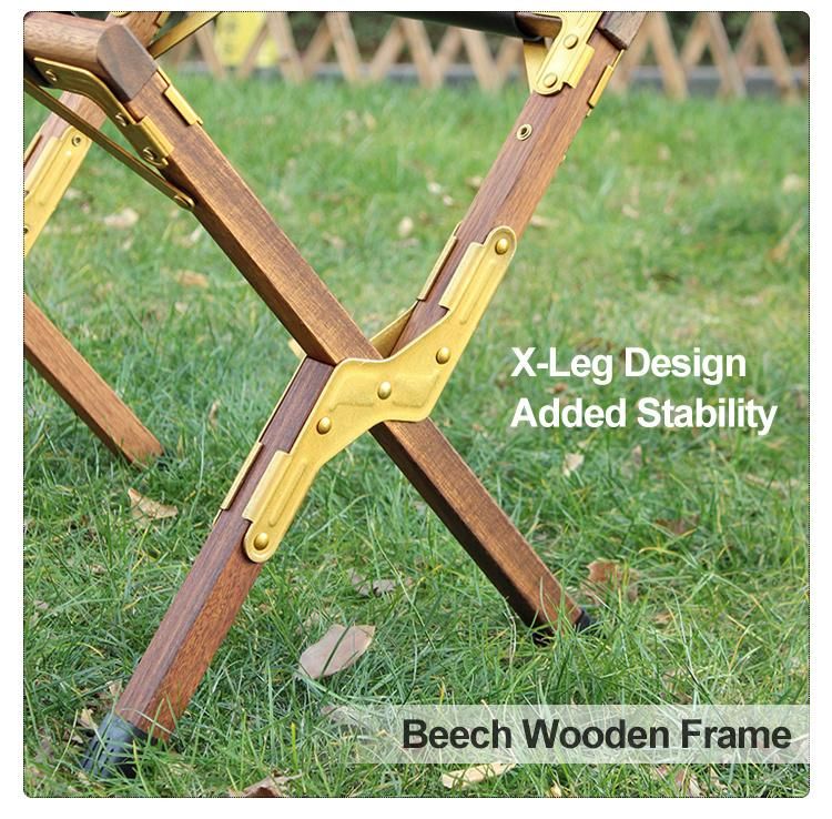 Beech Wood Folding Cooler Stand Box Rack Shelf for Camping