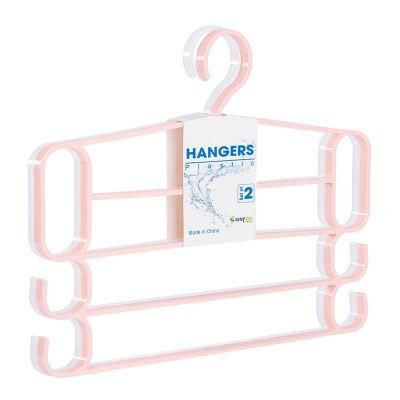 Creative Wardrobe Storage Multi-Layer Multi-Function Magic Hanger Adult Plastic 4-Layer Pants Rack&#160; (XF-2337) &#160;