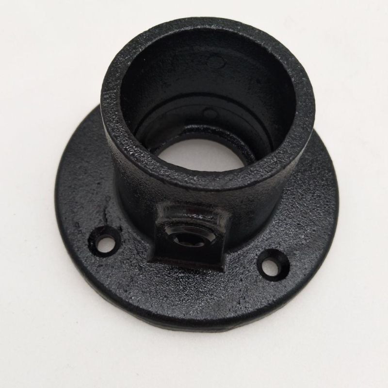 Structural Pipe Fittings with Flat Screw Black Iron Corrosion-Resistant Malleable Tube Klamp Base Flange