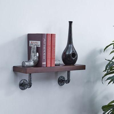 Retro Industrial Iron Pipe Bracket for Shelves Wall Mounted Floating Supporter