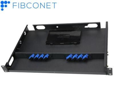 FC/Sc/St Simplex/Duplex LC Adapters Fiber Optic Shelf Patch Panel Rack-Mount