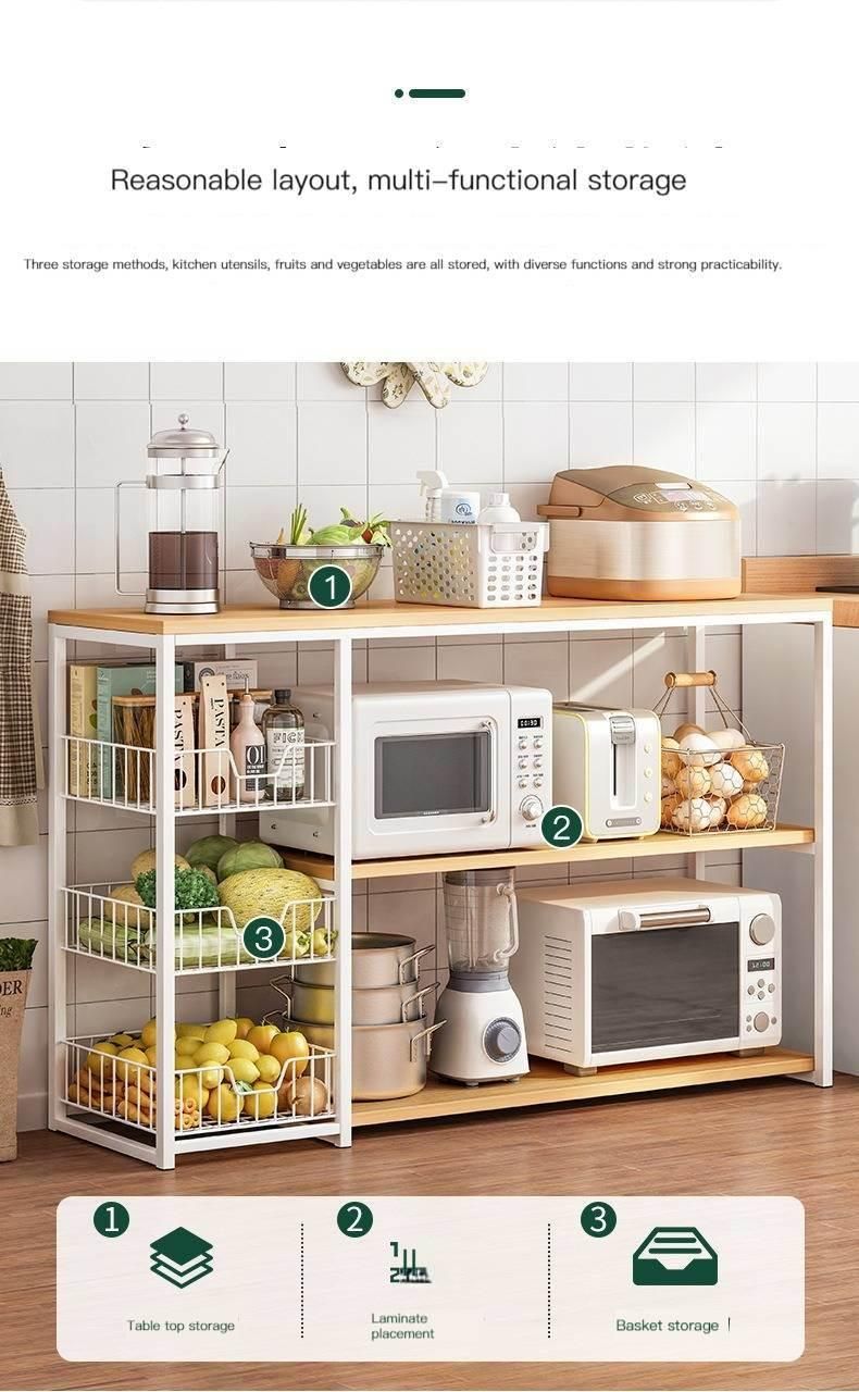 Kitchen Supplies Storage Shelf Standing Kitchen Rack