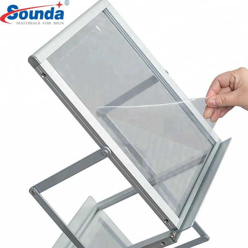 A4 Aluminum Acrylic Portable Magazine Banner Display Rack