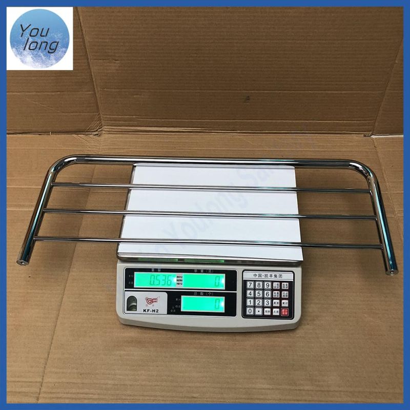 Stainless Steel Chrome Bathroom Lavatory Towel Rack Towel Shelf with Towel Bar