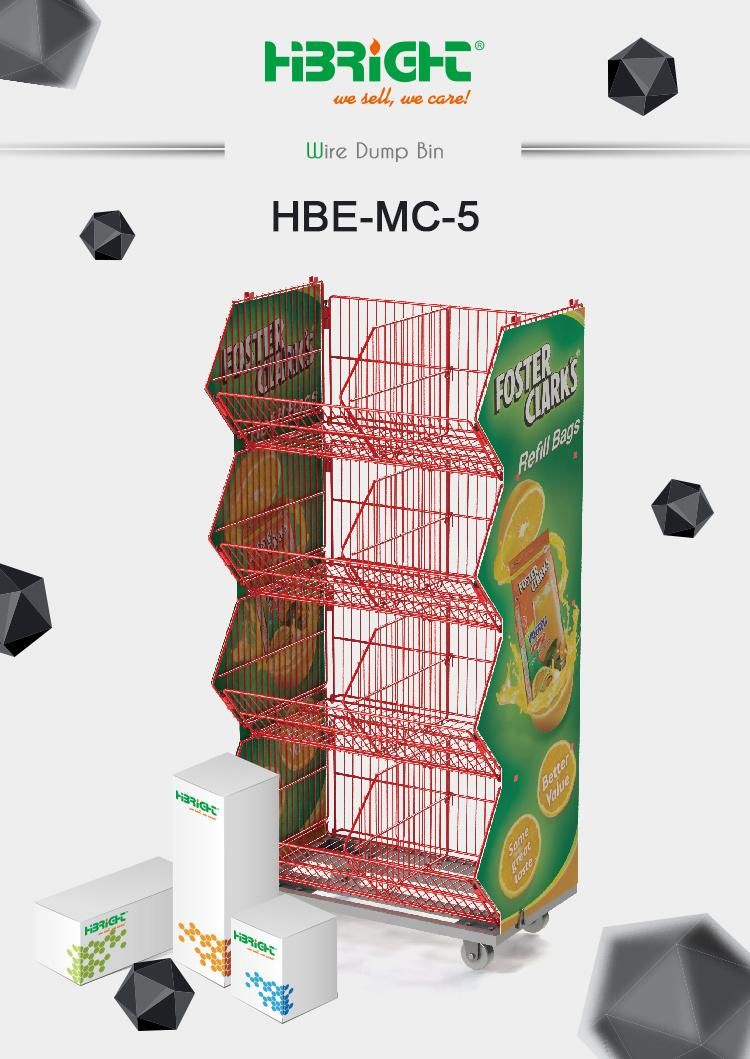 Highbright Stackable Wire Basket Promotion Display Rack