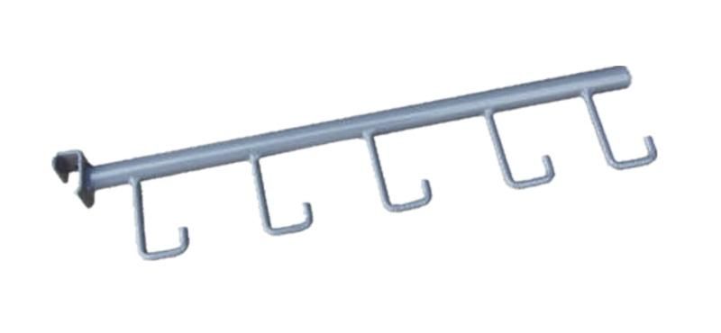 Metal Shelf Beam Chrome Bar Zinc Supermarket Display Shelf Hooks