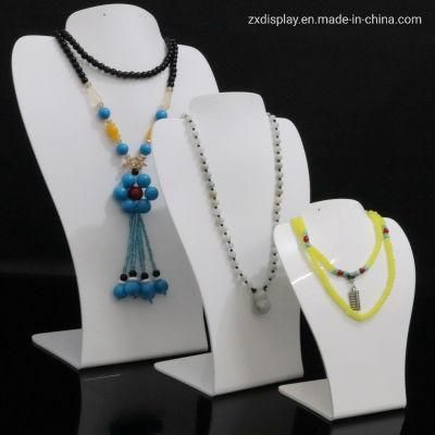 Newest Plastic Neckforms White Acrylic Necklace Display Stand