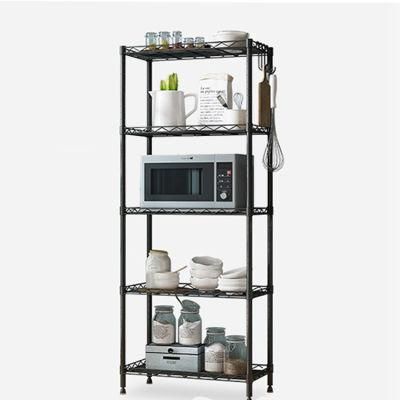 Kitchen Storage Rack Metal Microwave Oven Shelf Bracket Kitchen Appliance Storage Rack Cabinet