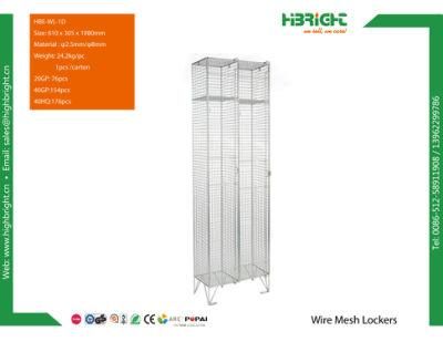 Two Doors Mesh Storage Rack with Lock