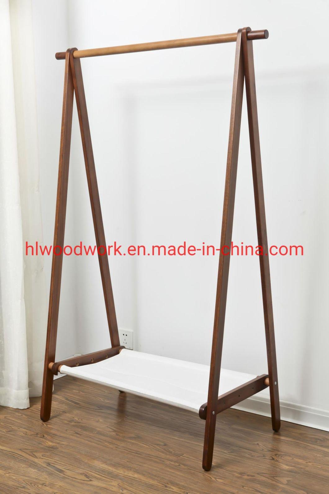 Beech Wood Stand Coat Rack Stand Hanger Foyer Furniture Brown Color Fabric Style Living Room Coat Rack Bedroom Coat Rack