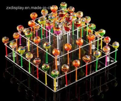 Square Acrylic Lollipop Stand Lolly Candy Bar Display Rack