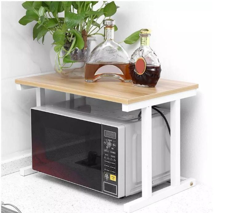 Hot Selling Product Wholesale Wooden Multifunction Kitchen Storage Shelf Microwave Oven Rack