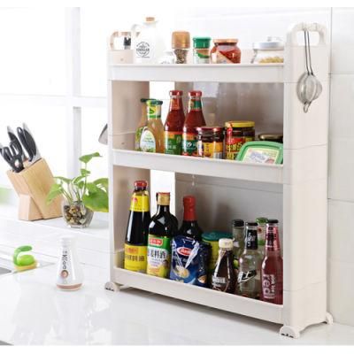 Plastic Material Foldable Bathroom Kitchen Sundries Storage Organizer Rack Hc-1503