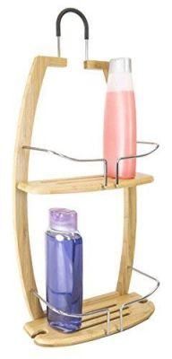 Home Basics 2-Tier Bamboo Shower Caddy Bath Organizerbt-6100