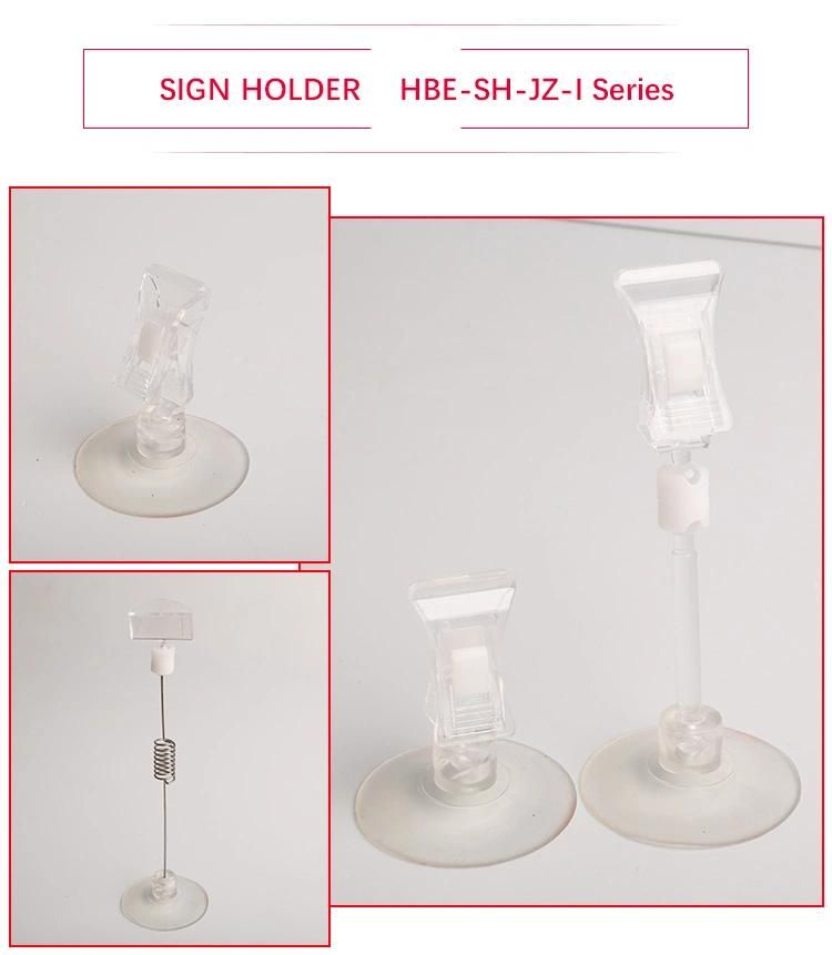 Transparent Pop Strip Sign Holder Display Hook