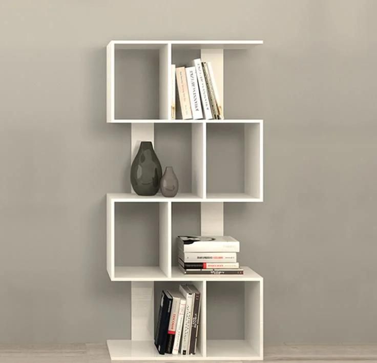 Modern and Simple Living Room Bookshelf Combination