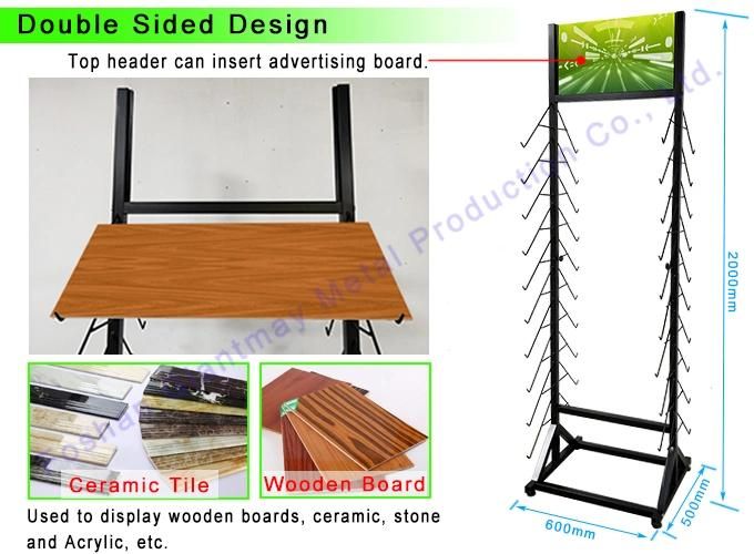 Pop Double Sided Display Shelf Ceramic Stand Metal Rack