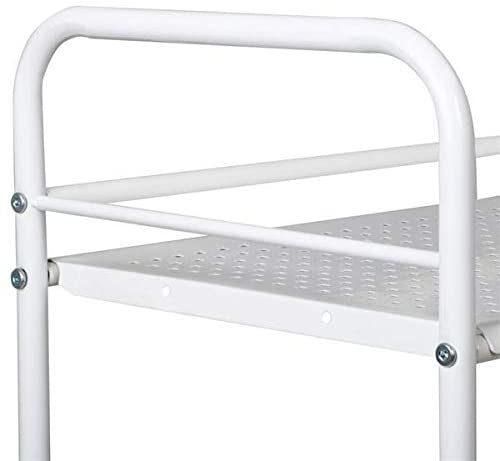 Black Kitchen Storage Cart Mobile Organizing Shelf Metal Home Use Trolley