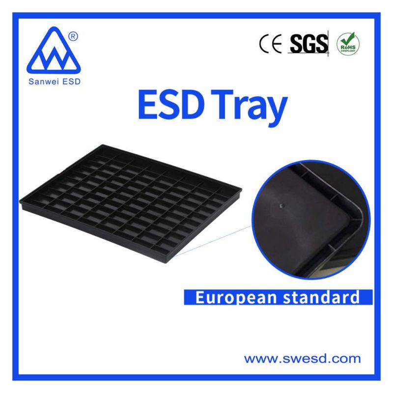 Industrial Supplies PP Reinforced Thermoset ESD Black Tray