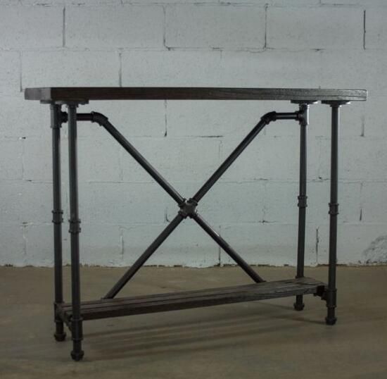 Custom Vintage Tables and Furniture Rustic Desk Legs Shelf Industrial Pipe Table Legs Metal Pipes and Flanges
