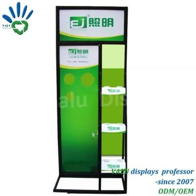 Supermarket Retail Store Flooring Shelf Storage Rack LED Lights Display Stand/Lamp Display Rack