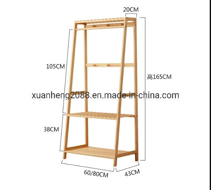 Bamboo Rack Living Room Shelf Standing Shelves Combination Flower Rack