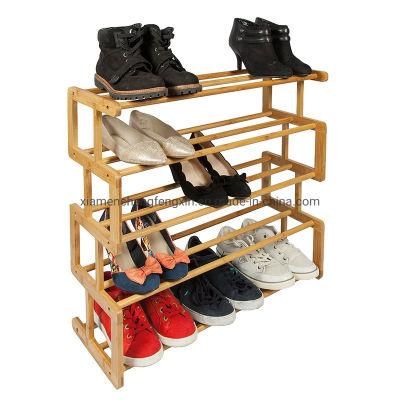 Home Decor 5 Tier Storage Organiser Wooden Shoe Rack