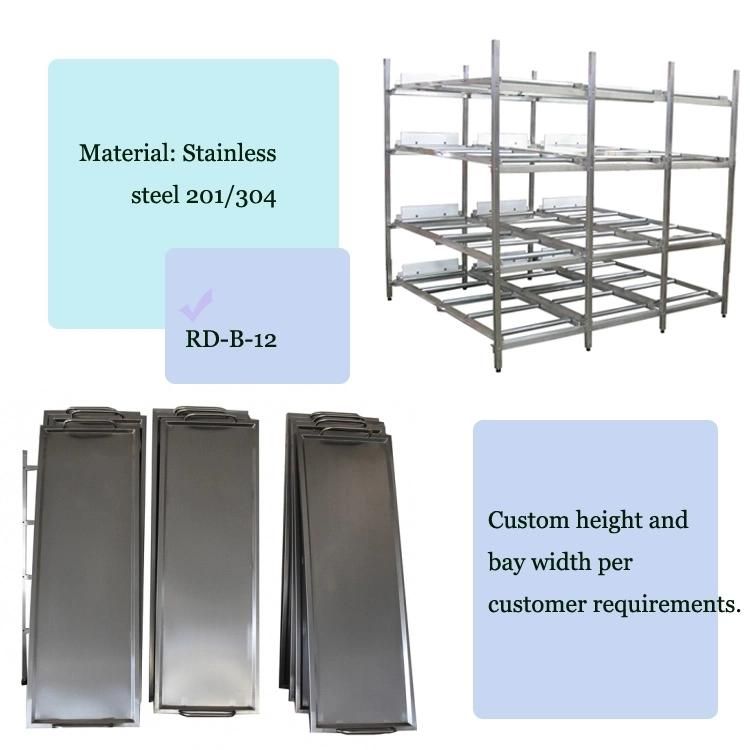 Mortuary Racking Funeral Body Shelf Corpse Racking Stainless Steel Body Storage Jar