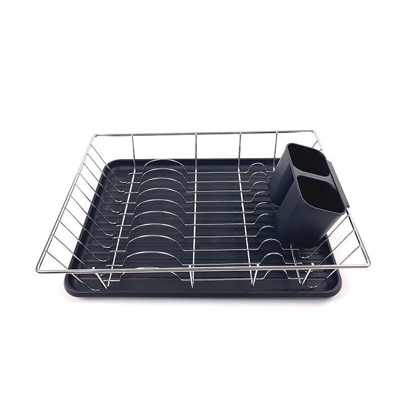 Utensils Plate Drainer Metal Wire Storage Holder Kitchen Drying Shelving Rack