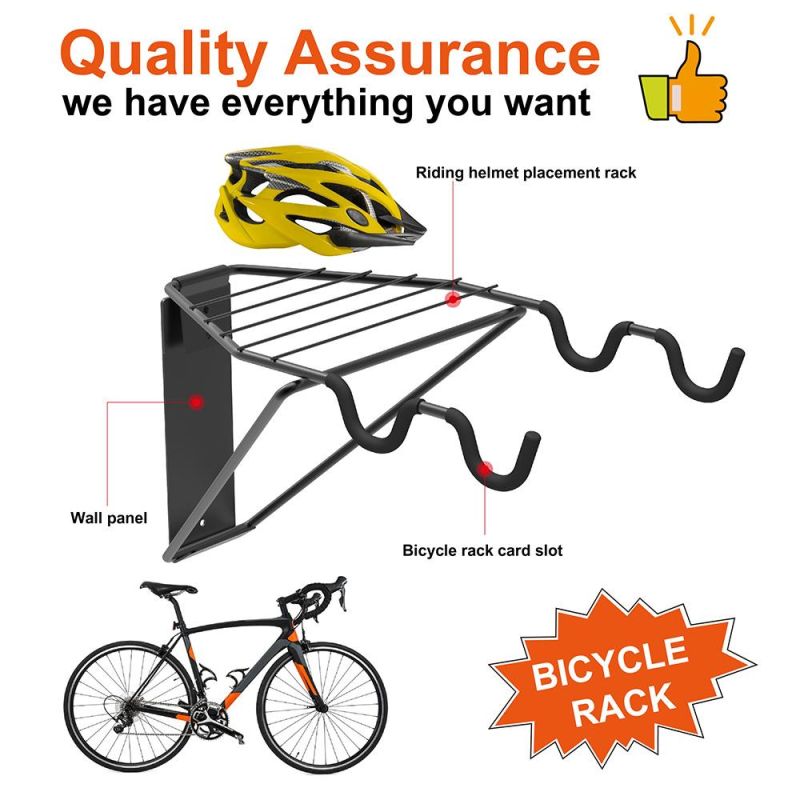Bike Storage Wall Mount Rack for One Folding Horizontal Bike Hanger